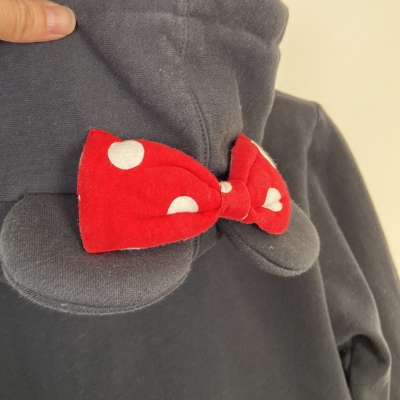 Disney Parks Minnie Mouse Ears Zip-up Hoodie Casual Polka Dot Colorful Kidcore - Picture 8 of 8